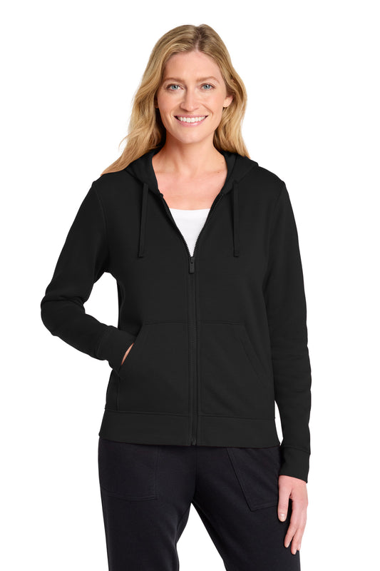 Nike Women's Club Fleece Sleeve Swoosh Full-Zip Hoodie NKFD9890 in Black