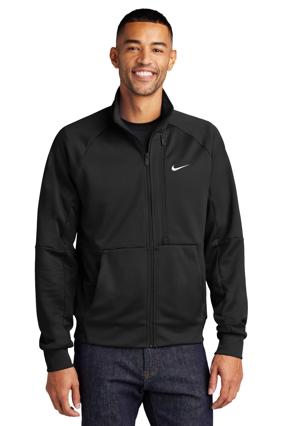Nike Full-Zip Chest Swoosh Jacket NKFD9891 in Black