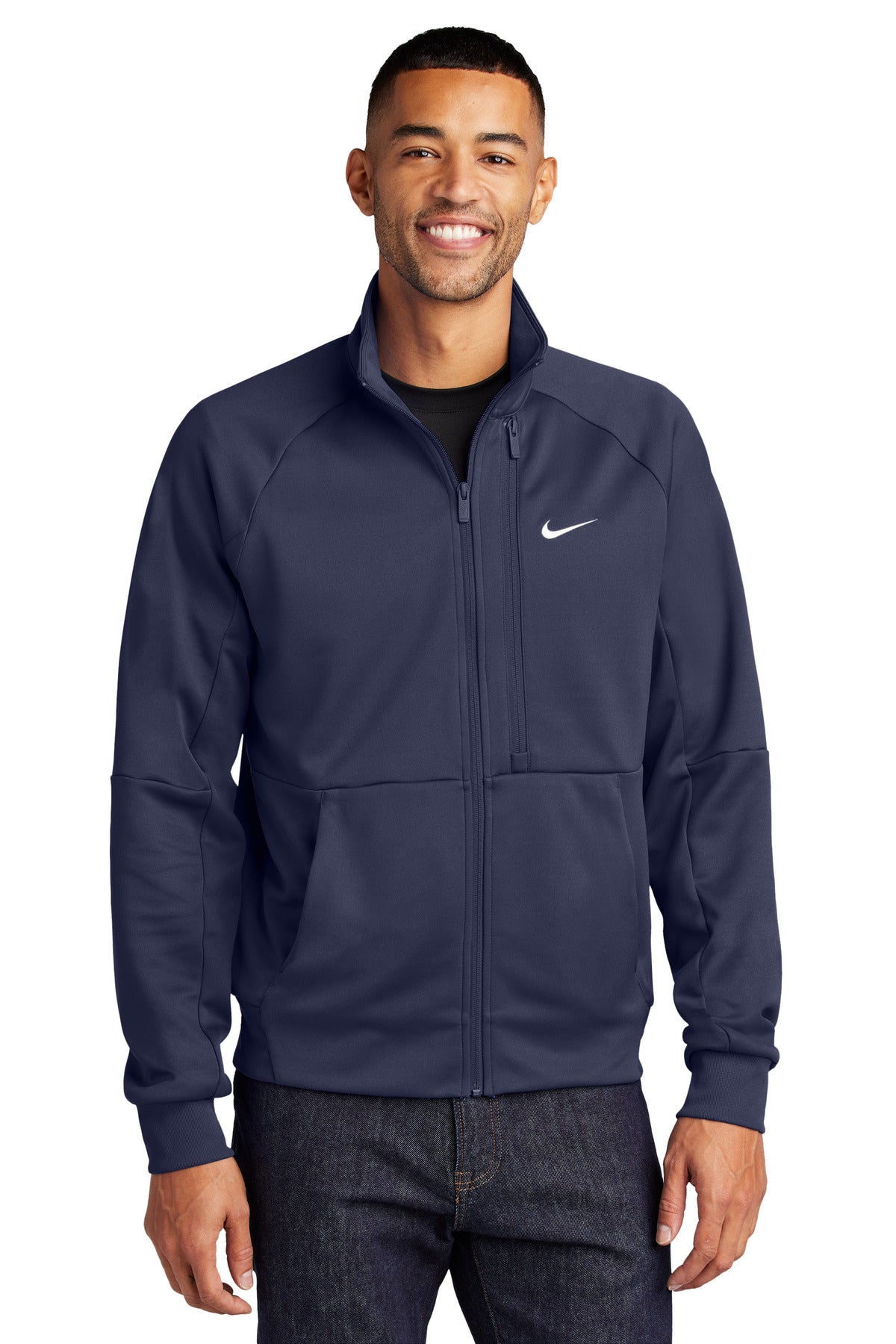 Nike Full-Zip Chest Swoosh Jacket NKFD9891 in Midnight Navy