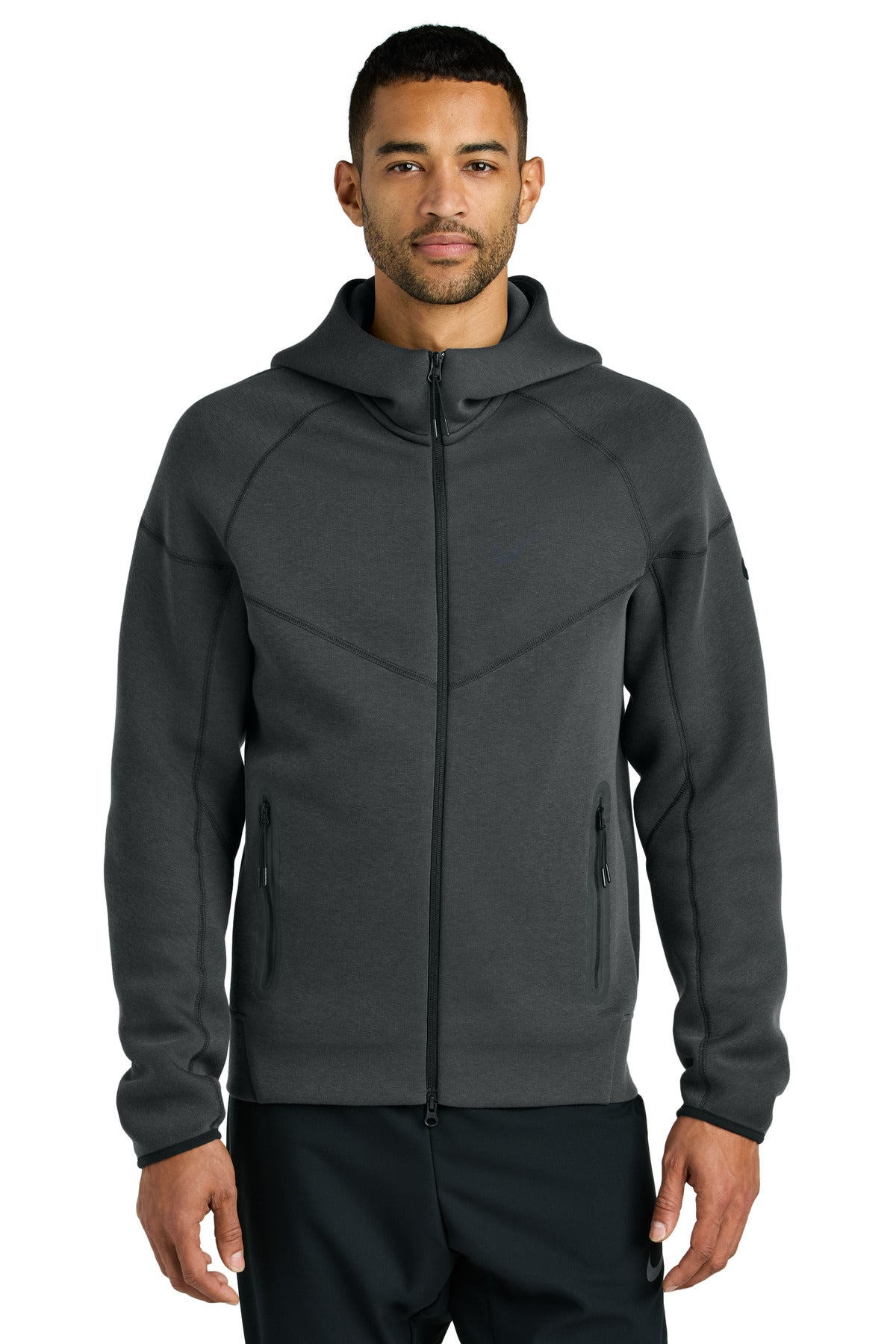 Nike Tech Fleece Full-Zip Hoodie NKFQ4762 in Anthracite Heather