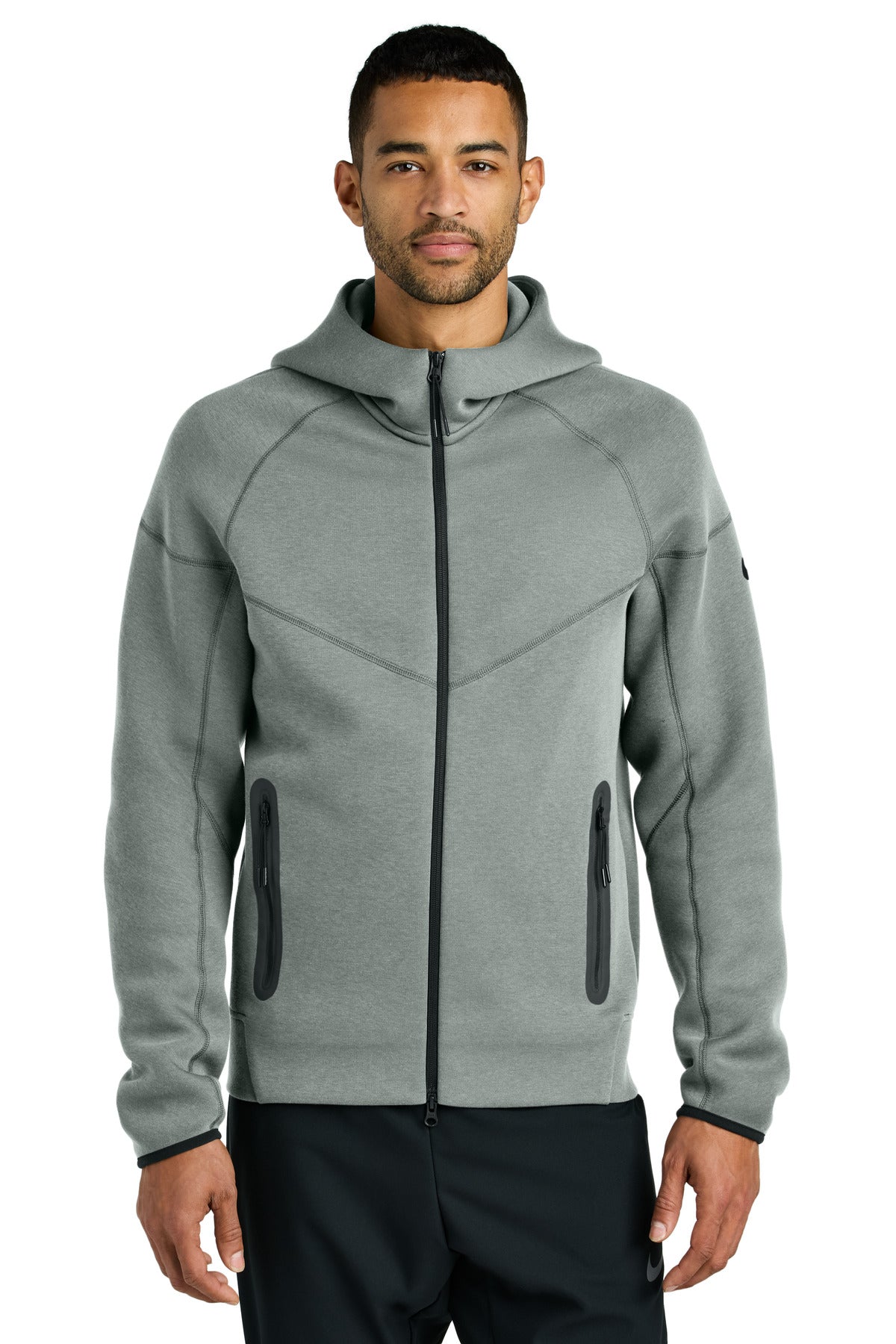 Nike Tech Fleece Full-Zip Hoodie NKFQ4762 in Dark Grey Heather