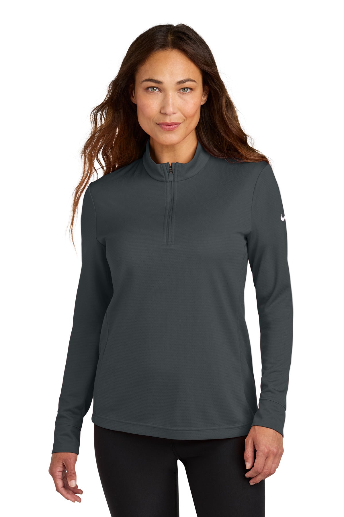 Nike Women's Essential 1/2-Zip Cover-Up NKHM7969 in Anthracite