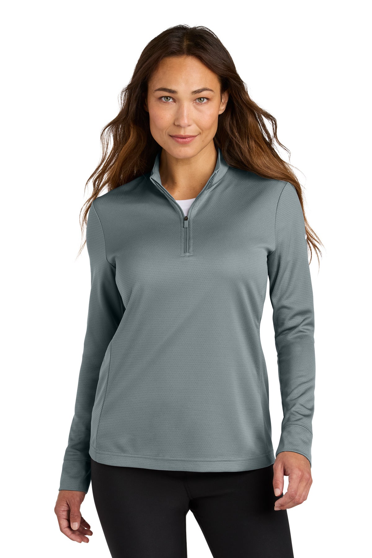 Nike Women's Essential 1/2-Zip Cover-Up NKHM7969 in Cool Grey