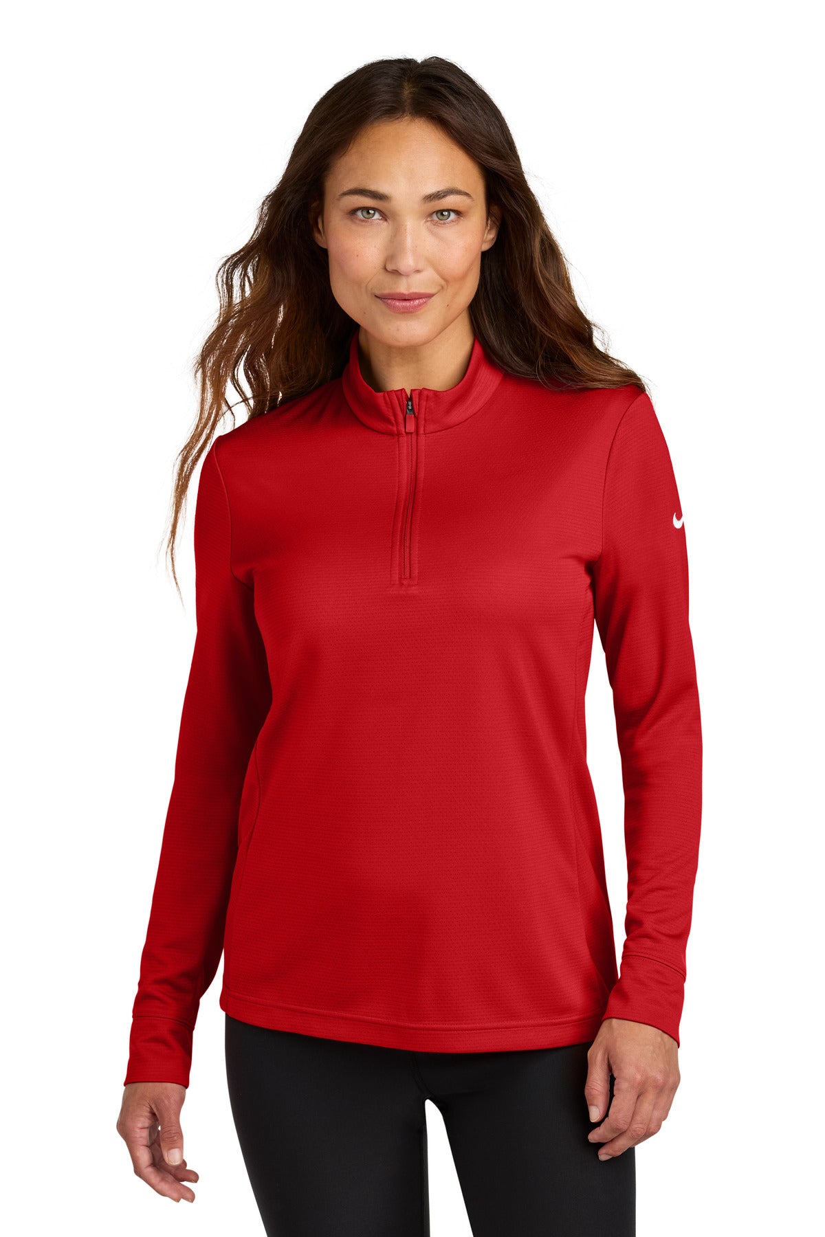 Nike Women's Essential 1/2-Zip Cover-Up NKHM7969 in University Red