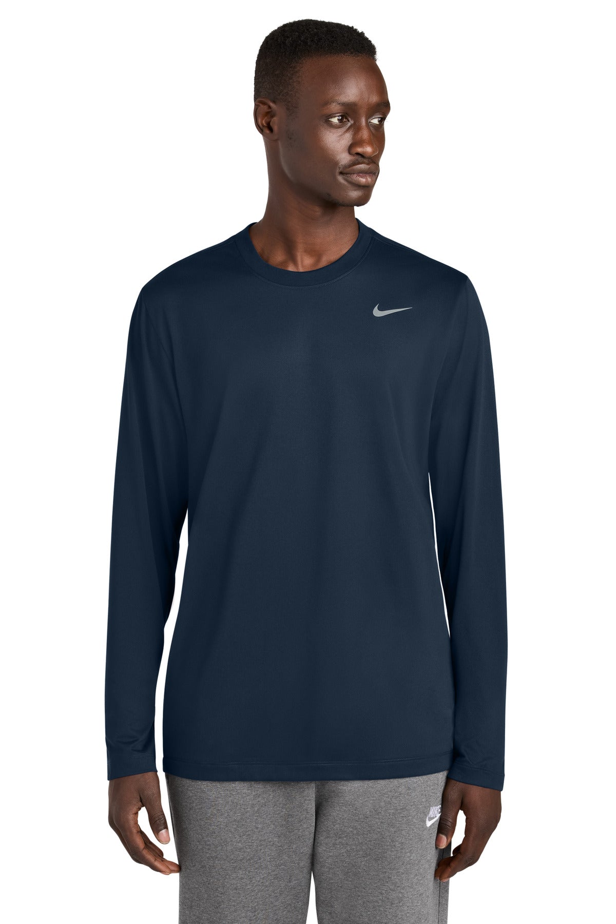 Nike Team rLegend Long Sleeve Tee NKHQ4550 in College Navy