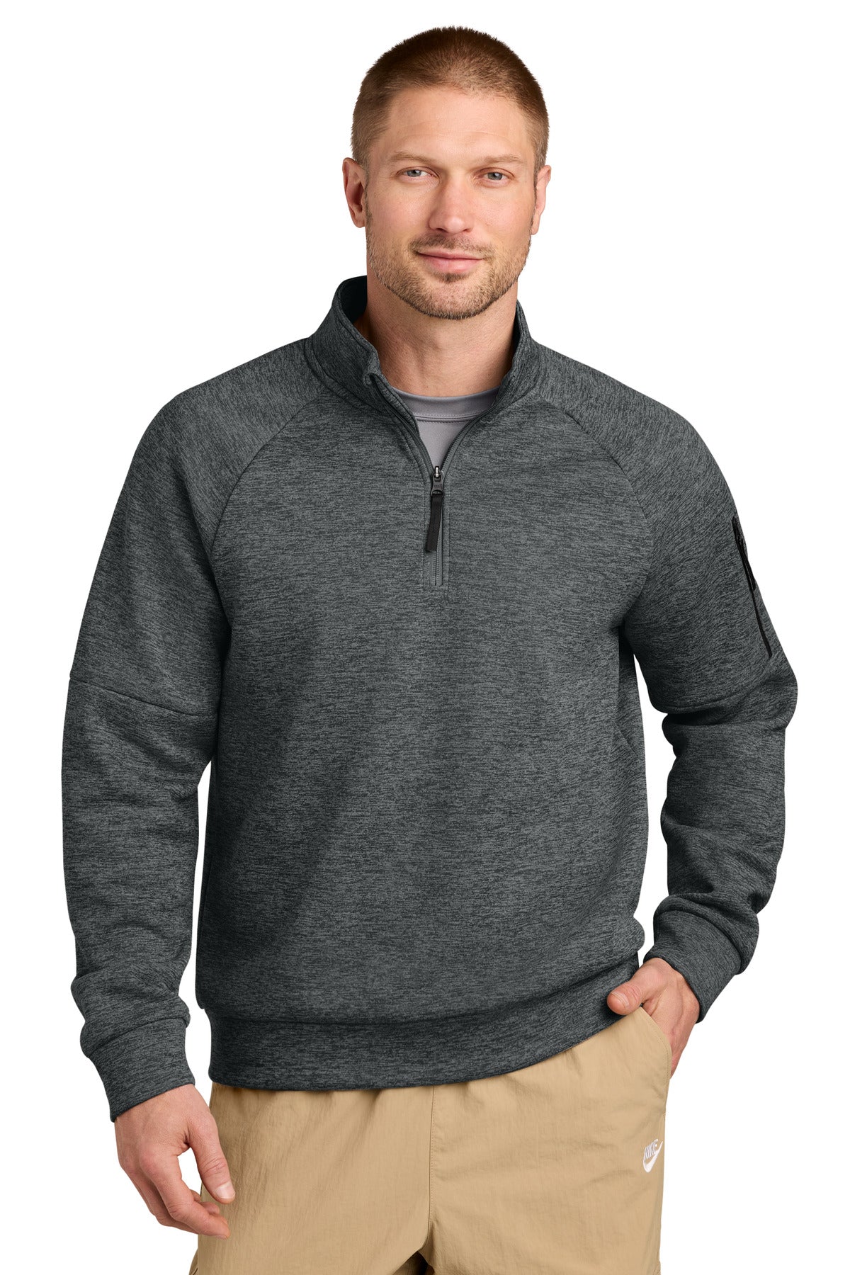 Nike Therma-FIT Pocket 1/4-Zip NKIO8125 in Charcoal Heather