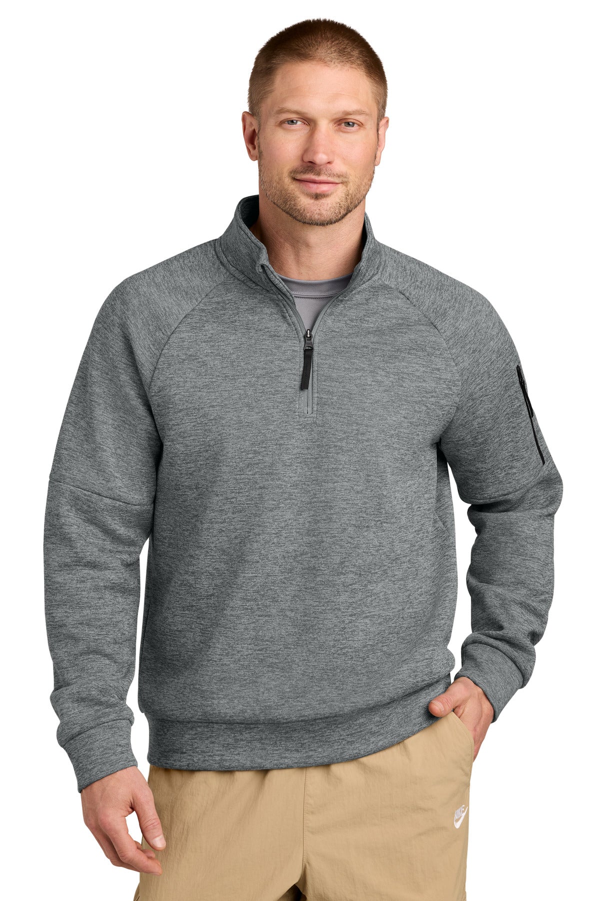 Nike Therma-FIT Pocket 1/4-Zip NKIO8125 in Dark Grey Heather