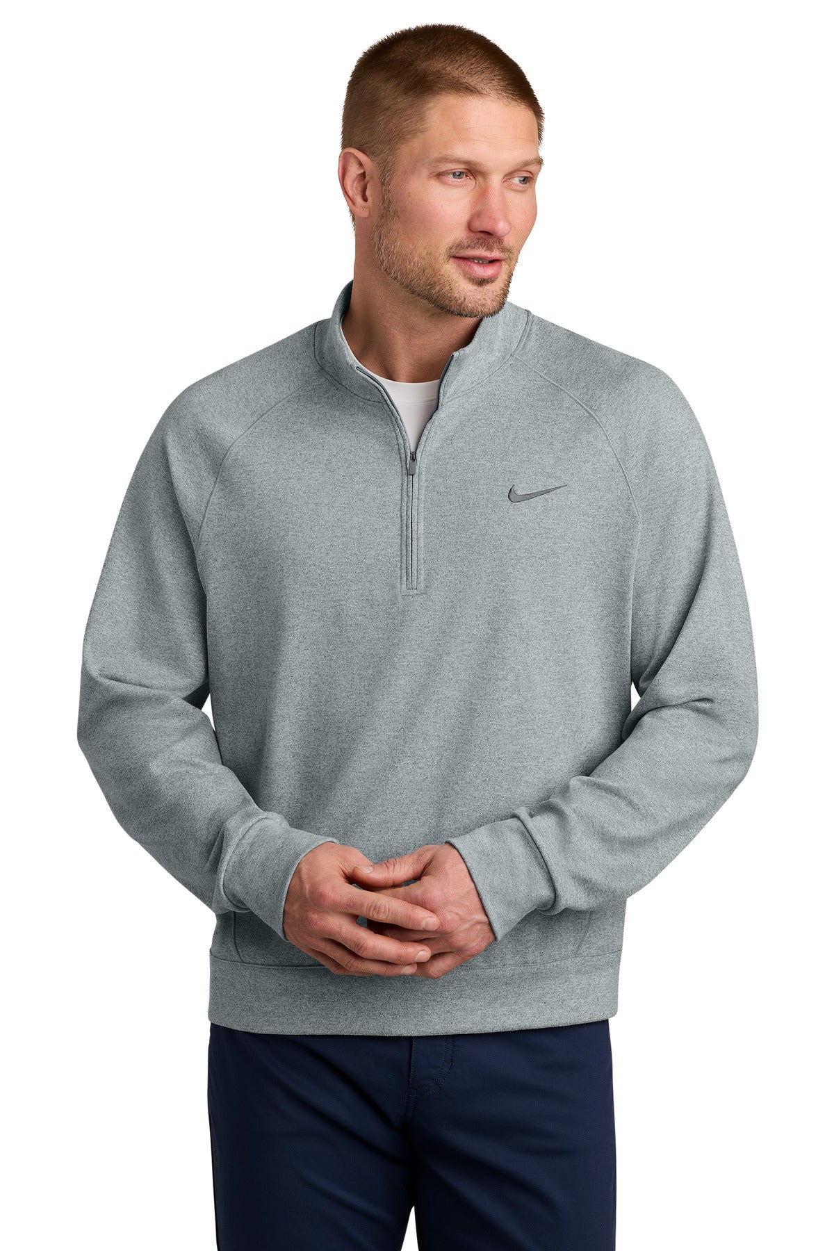 Nike Dri-FIT Primary 1/4-Zip NKIO8128 in Cool Grey Heather