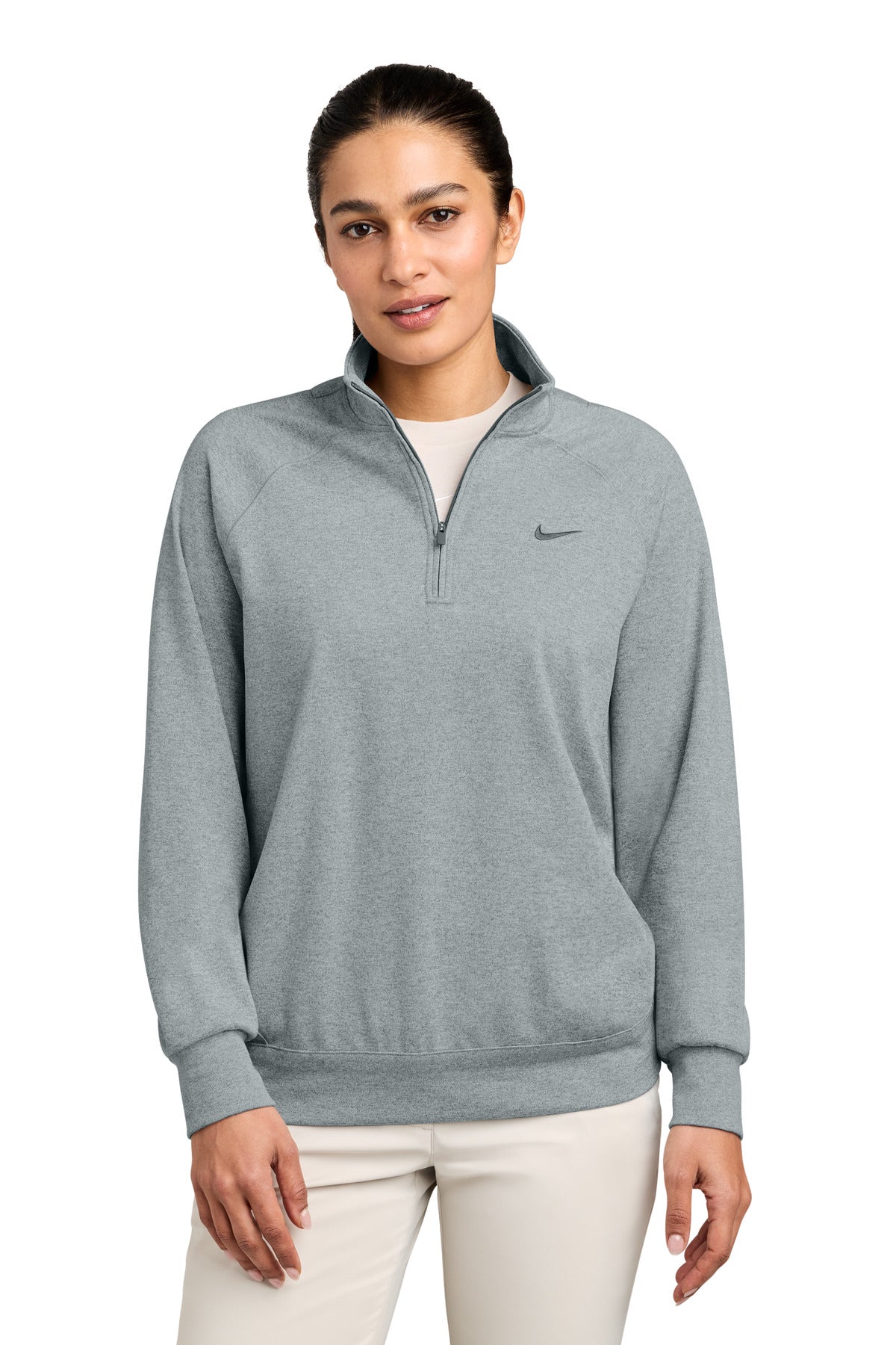 Nike Women's Dri-FIT Primary 1/4-Zip NKIO8129 in Cool Grey Heather