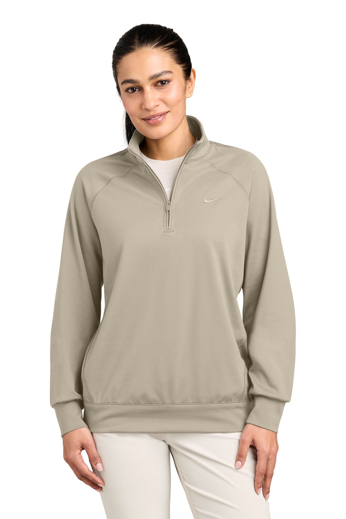 Nike Women's Dri-FIT Primary 1/4-Zip NKIO8129 in Desert Khaki