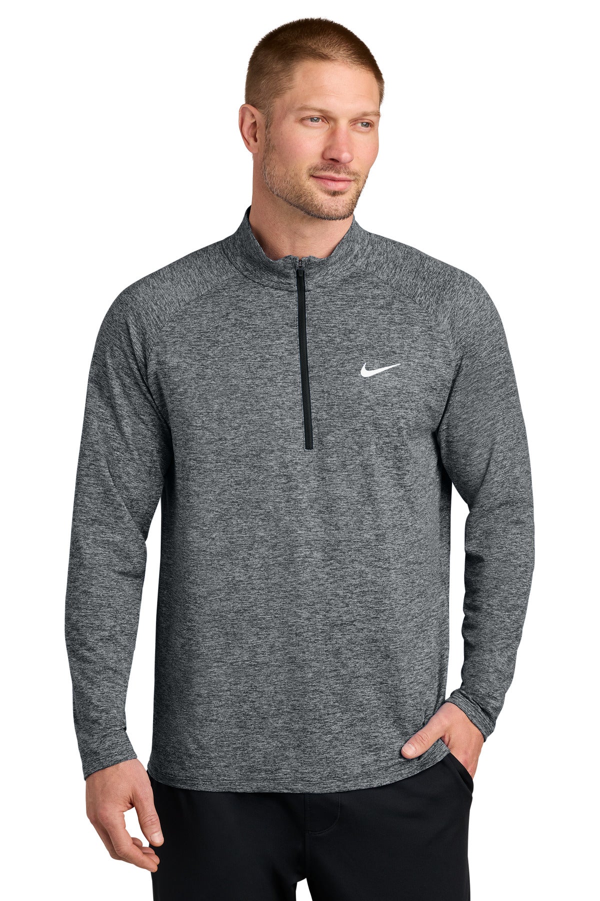 Nike Dri-FIT Stride 1/2-Zip NKIO8137 in Black Heather