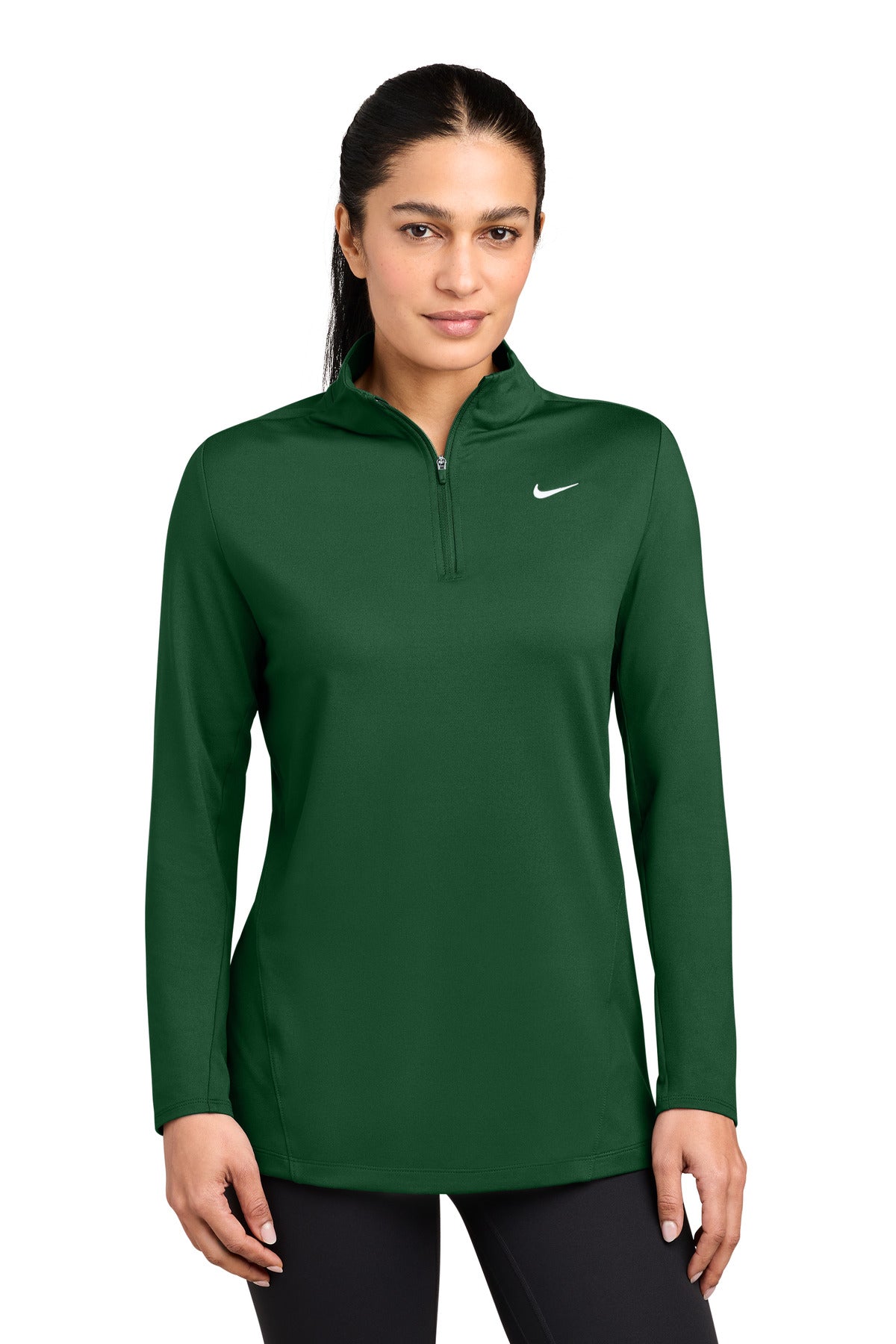 Nike Women's Dri-FIT Stride 1/2-Zip NKIO8141 in Dark Green