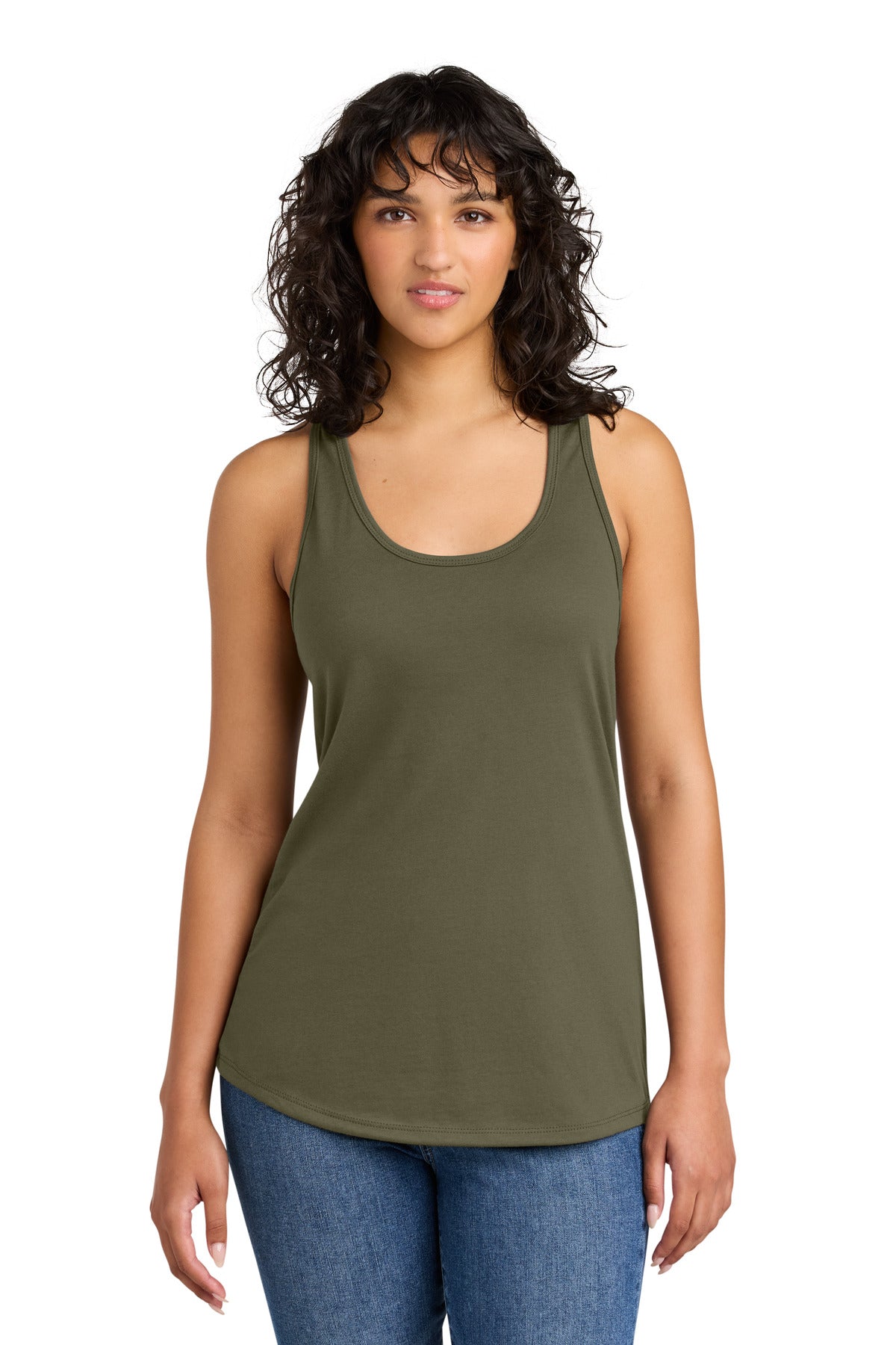 Next Level Apparel Women's Ideal Racerback Tank NL1533 in Military Green