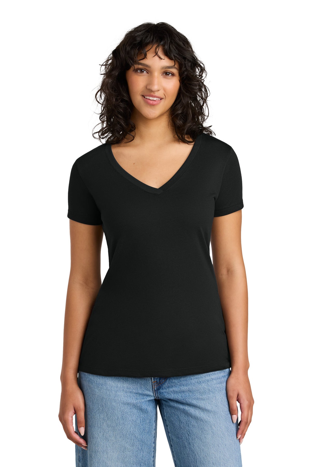 Next Level Apparel Women's Ideal V-Neck Tee NL1540 in Black