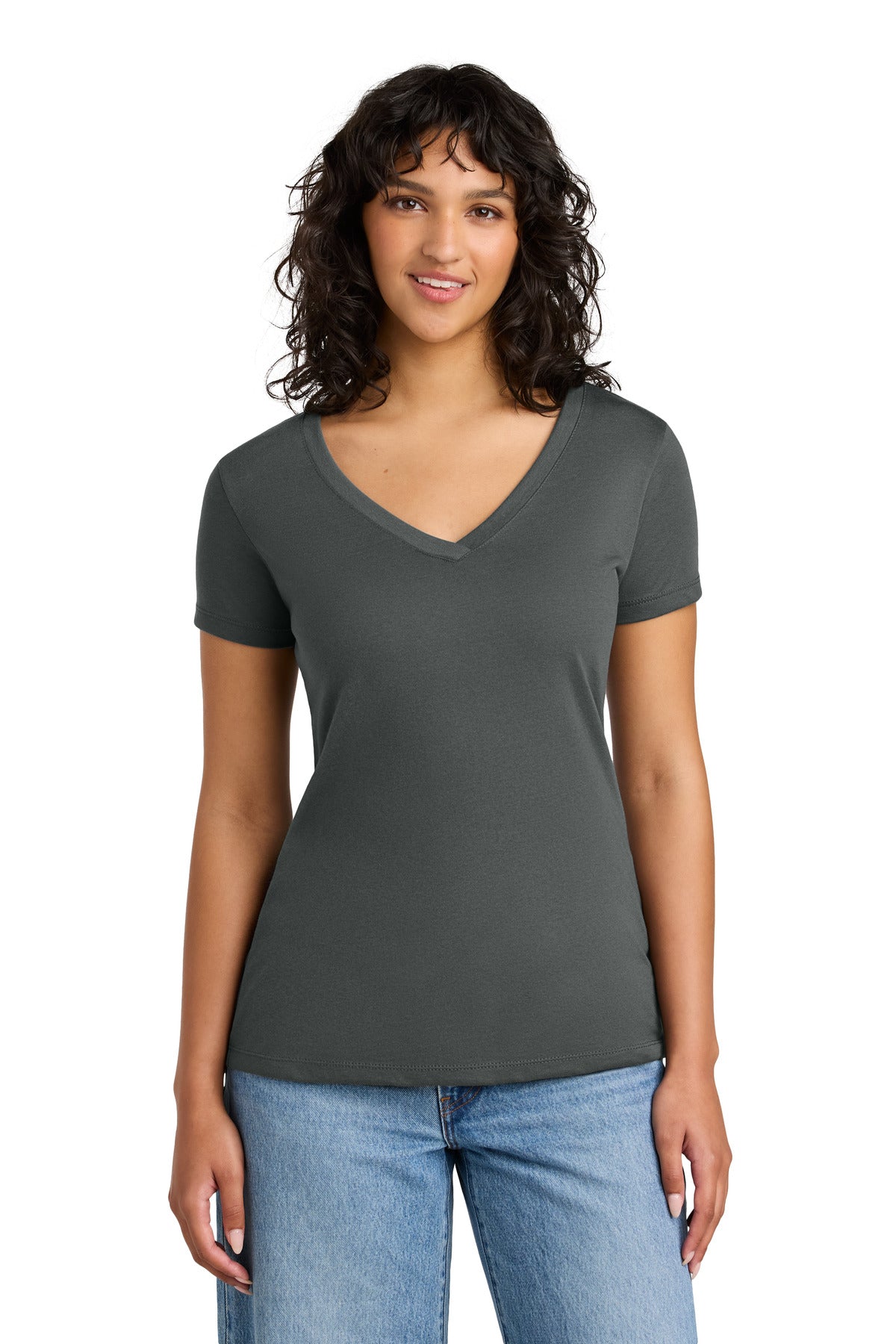 Next Level Apparel Women's Ideal V-Neck Tee NL1540 in Dark Gray