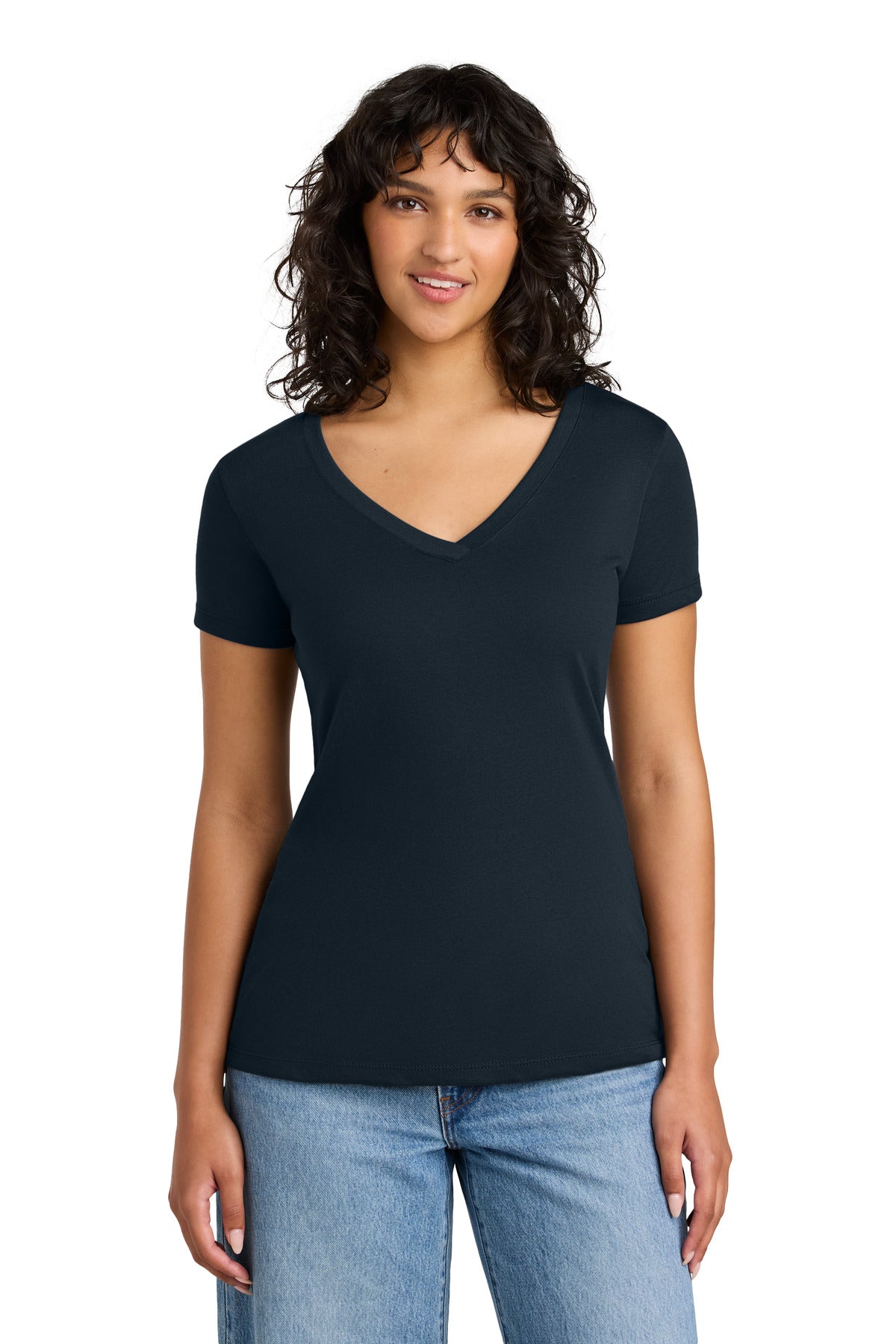 Next Level Apparel Women's Ideal V-Neck Tee NL1540 in Midnight Navy