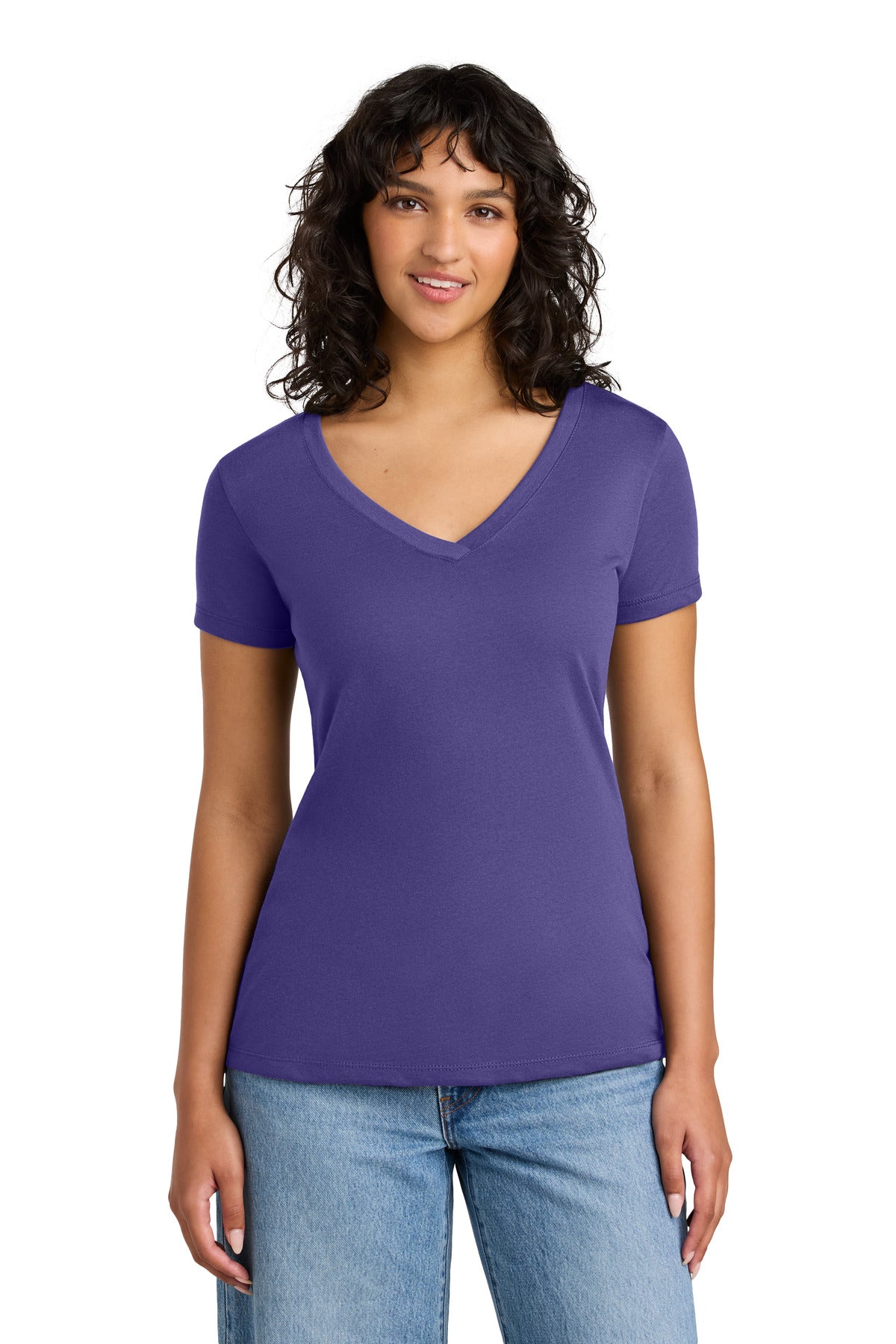 Next Level Apparel Women's Ideal V-Neck Tee NL1540 in Purple Rush