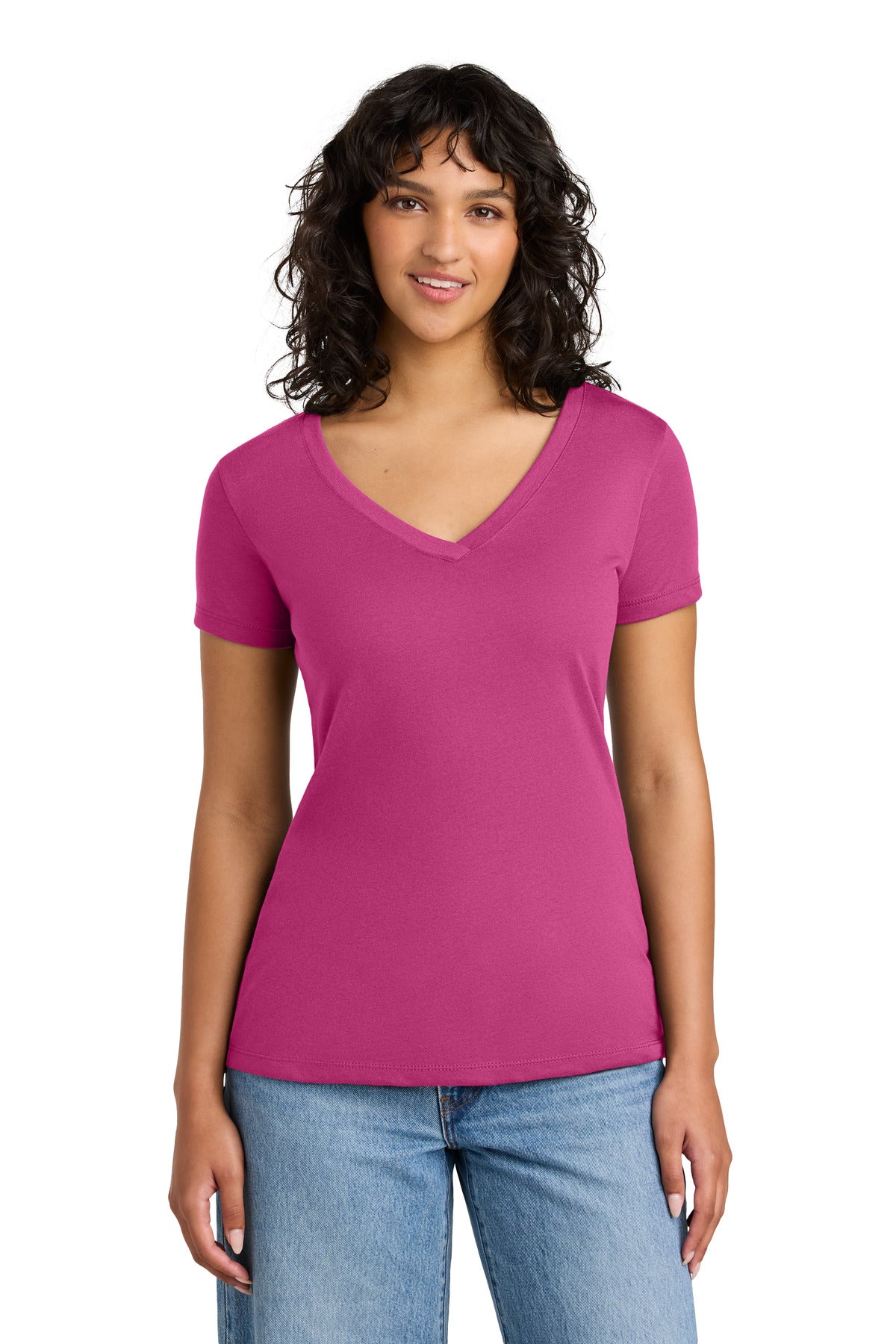 Next Level Apparel Women's Ideal V-Neck Tee NL1540 in Raspberry
