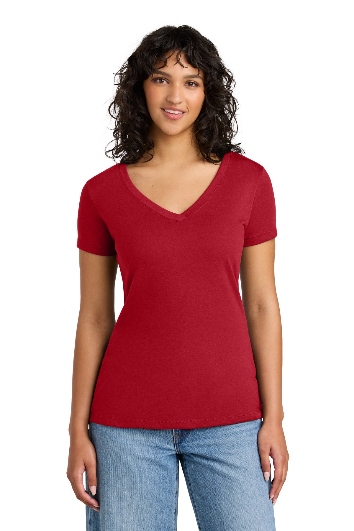 Next Level Apparel Women's Ideal V-Neck Tee NL1540 in Red