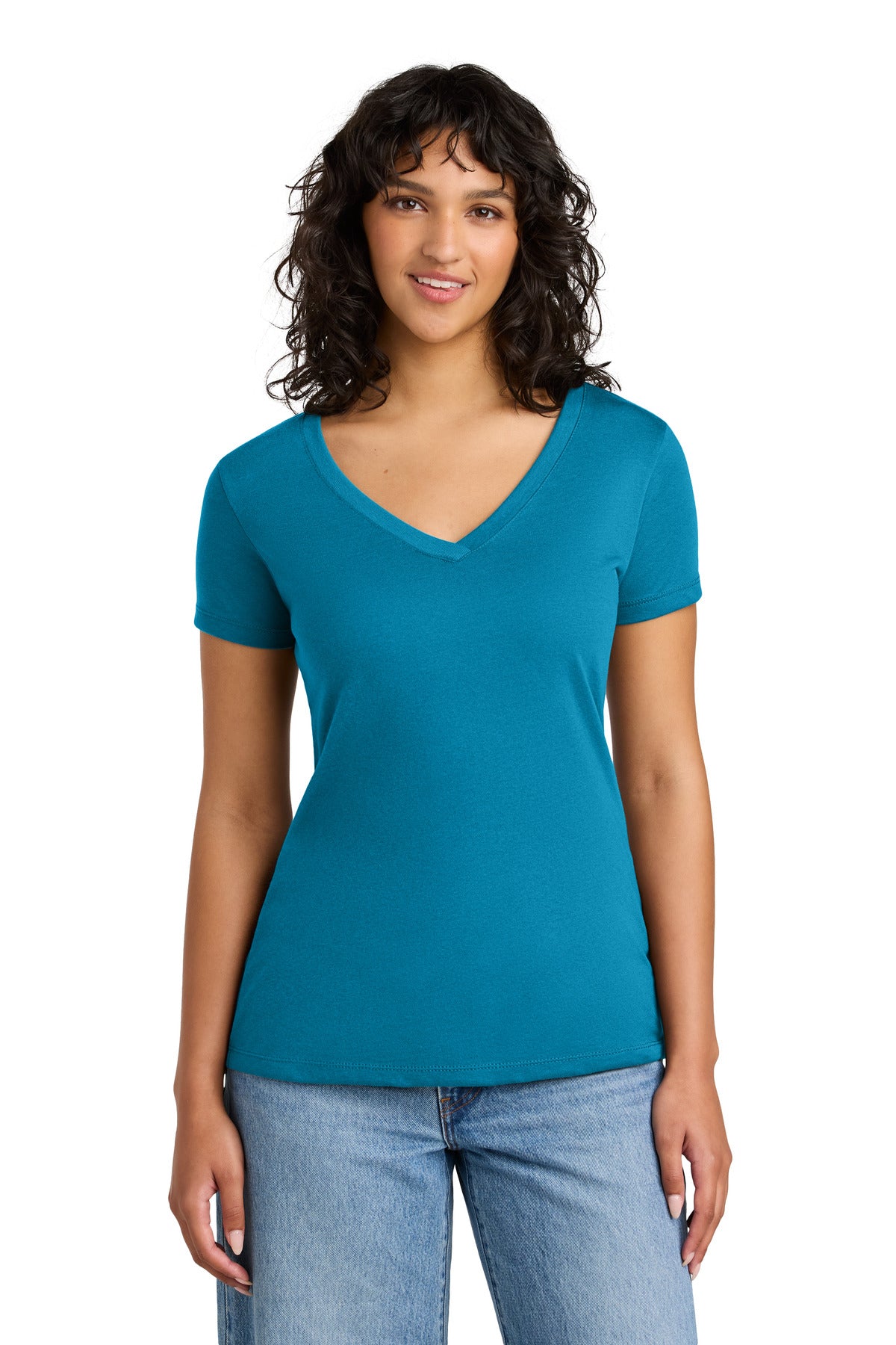 Next Level Apparel Women's Ideal V-Neck Tee NL1540 in Turquoise