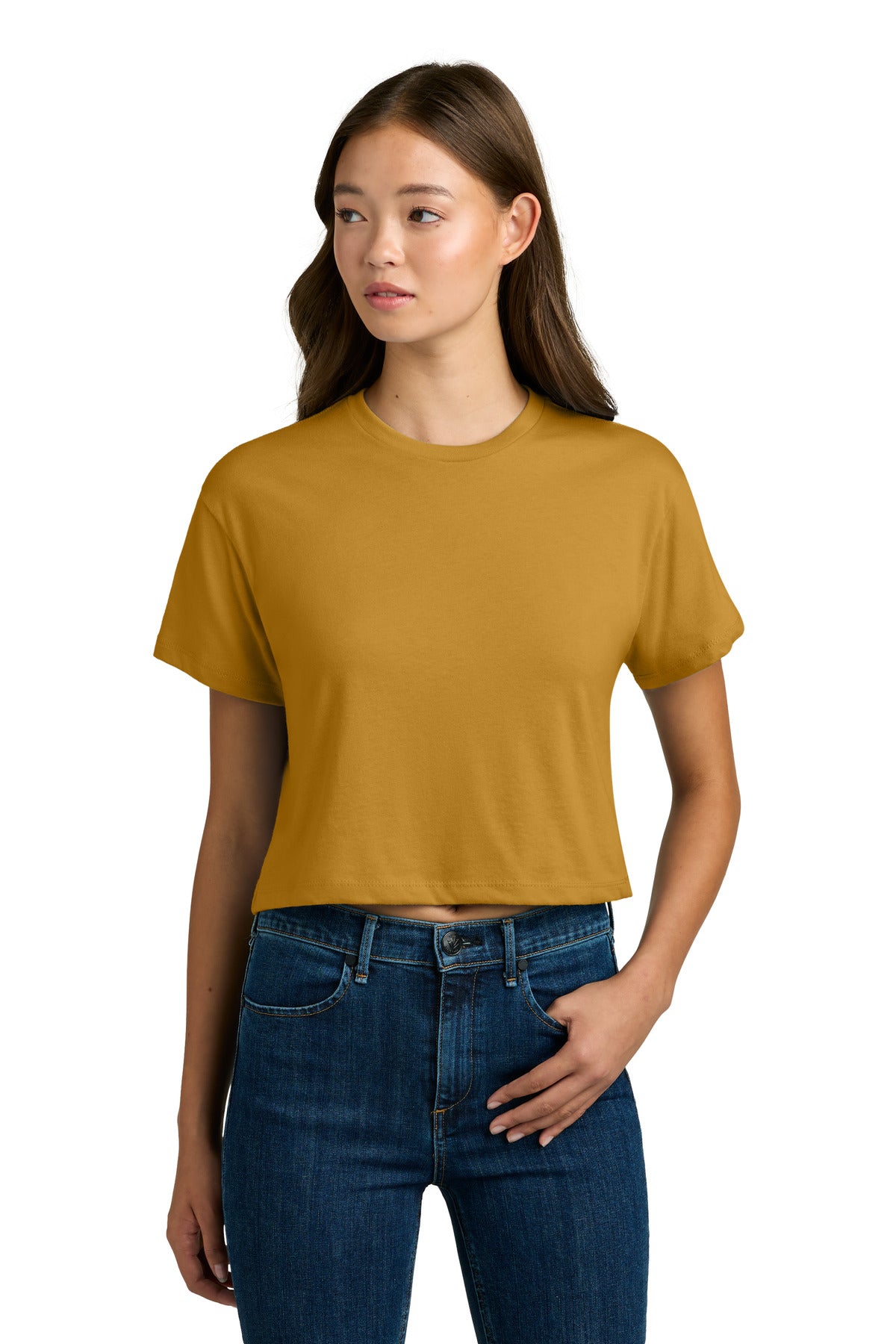 Next Level Apparel Women's Ideal Crop Top NL1580 in Antique Gold