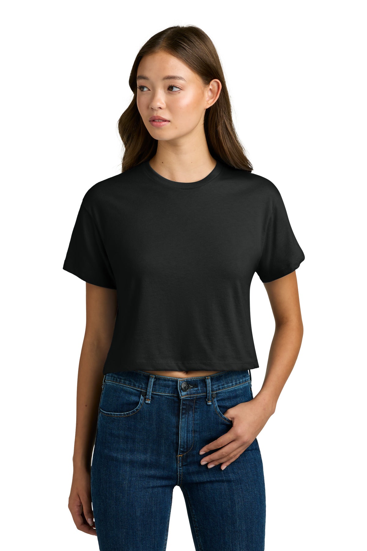 Next Level Apparel Women's Ideal Crop Top NL1580 in Black