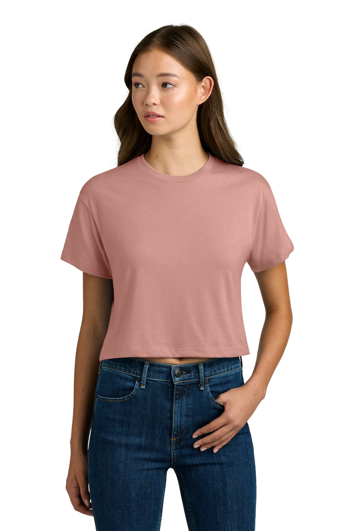 Next Level Apparel Women's Ideal Crop Top NL1580 in Desert Pink