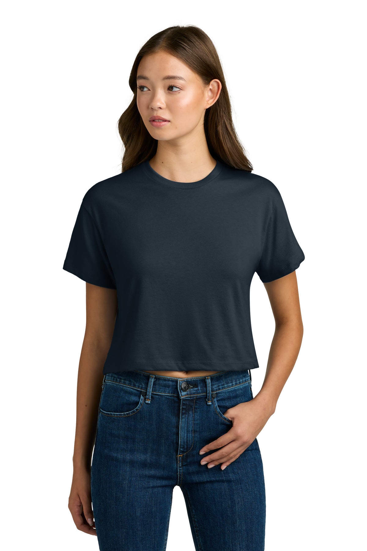Next Level Apparel Women's Ideal Crop Top NL1580 in Midnight Navy