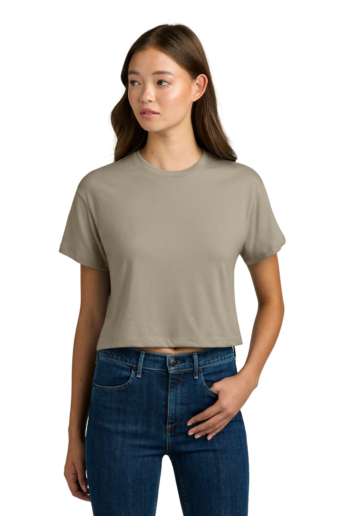 Next Level Apparel Women's Ideal Crop Top NL1580 in Tan