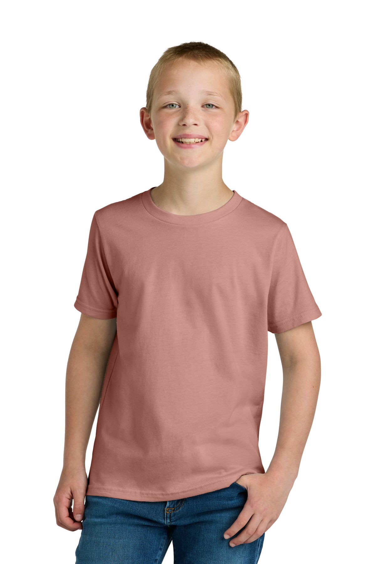 Next Level Apparel Youth Cotton Tee NL3310 in Desert Pink