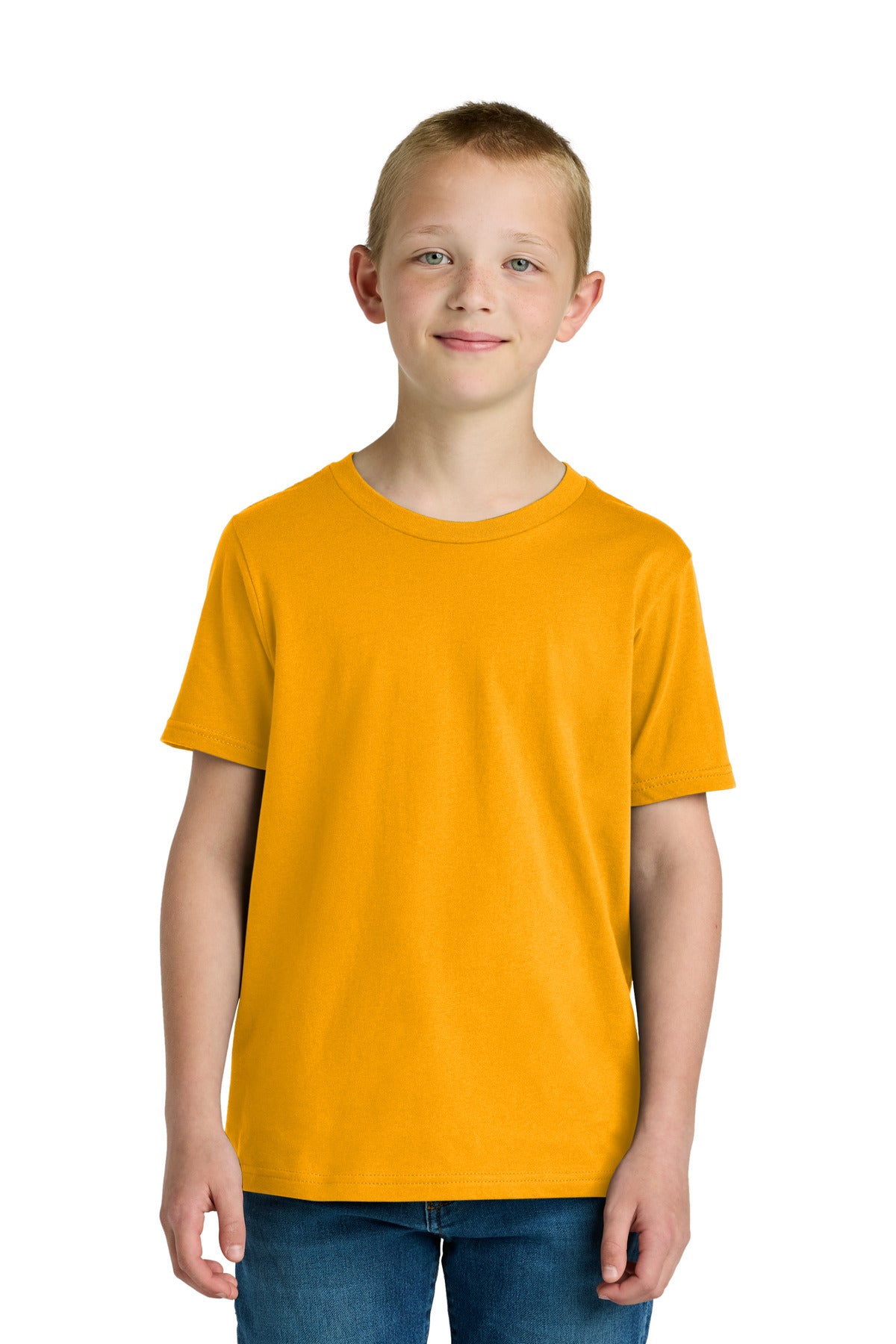 Next Level Apparel Youth Cotton Tee NL3310 in Gold