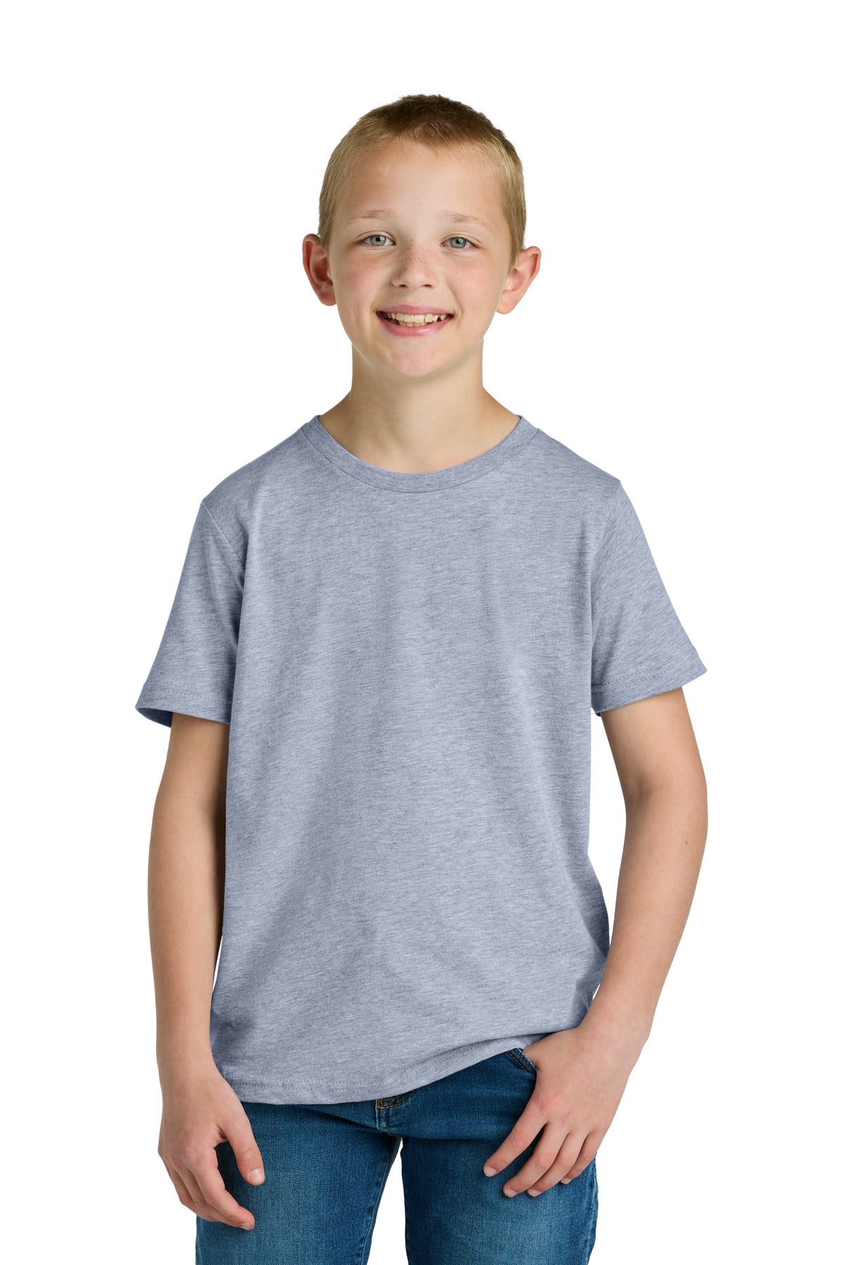 Next Level Apparel Youth Cotton Tee NL3310 in Heather Gray