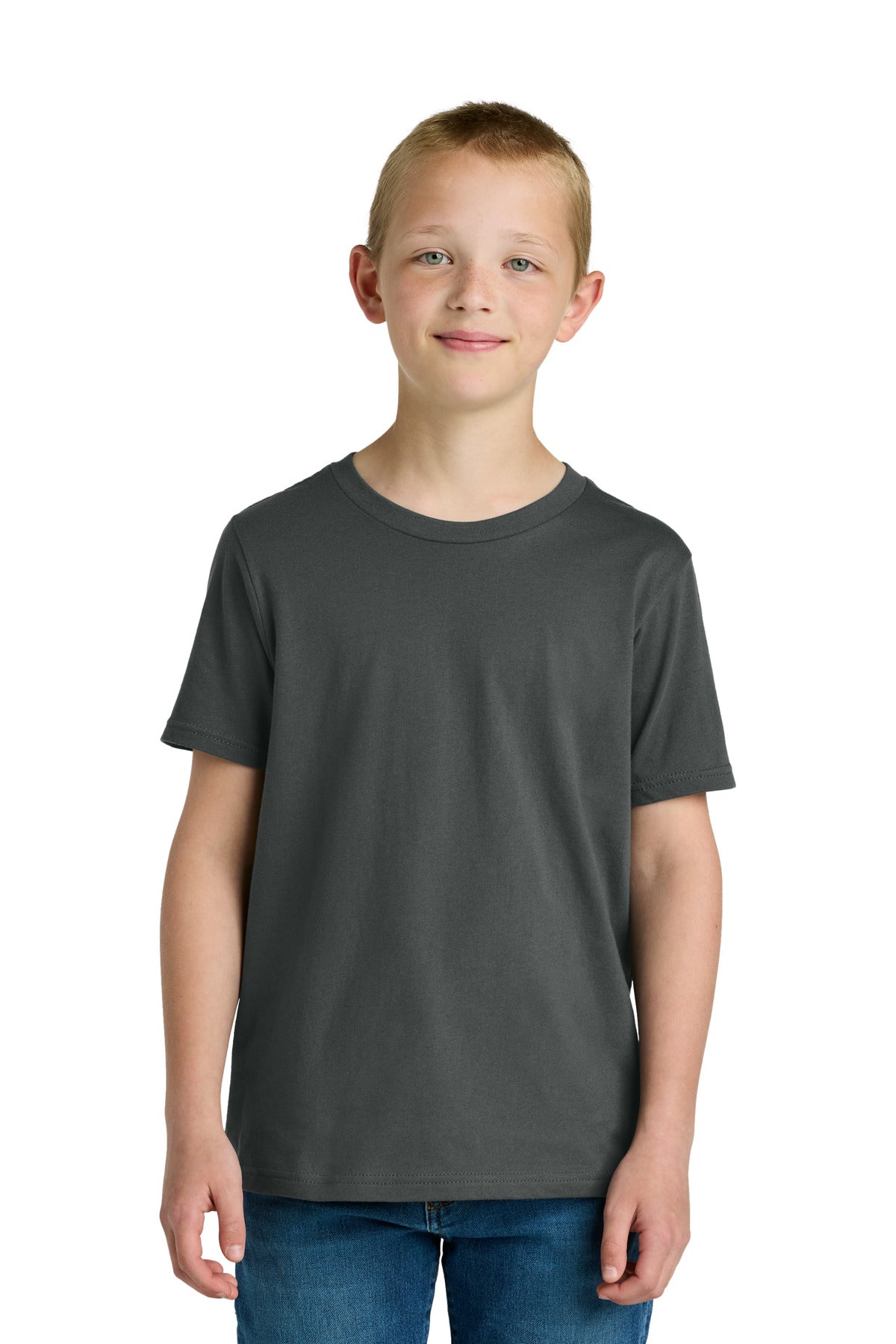 Next Level Apparel Youth Cotton Tee NL3310 in Heavy Metal