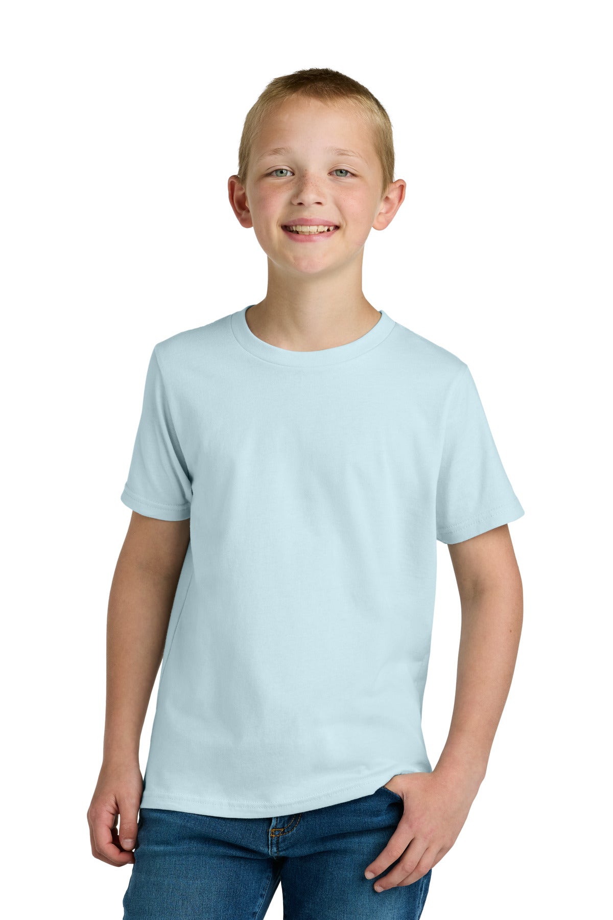 Next Level Apparel Youth Cotton Tee NL3310 in Light Blue