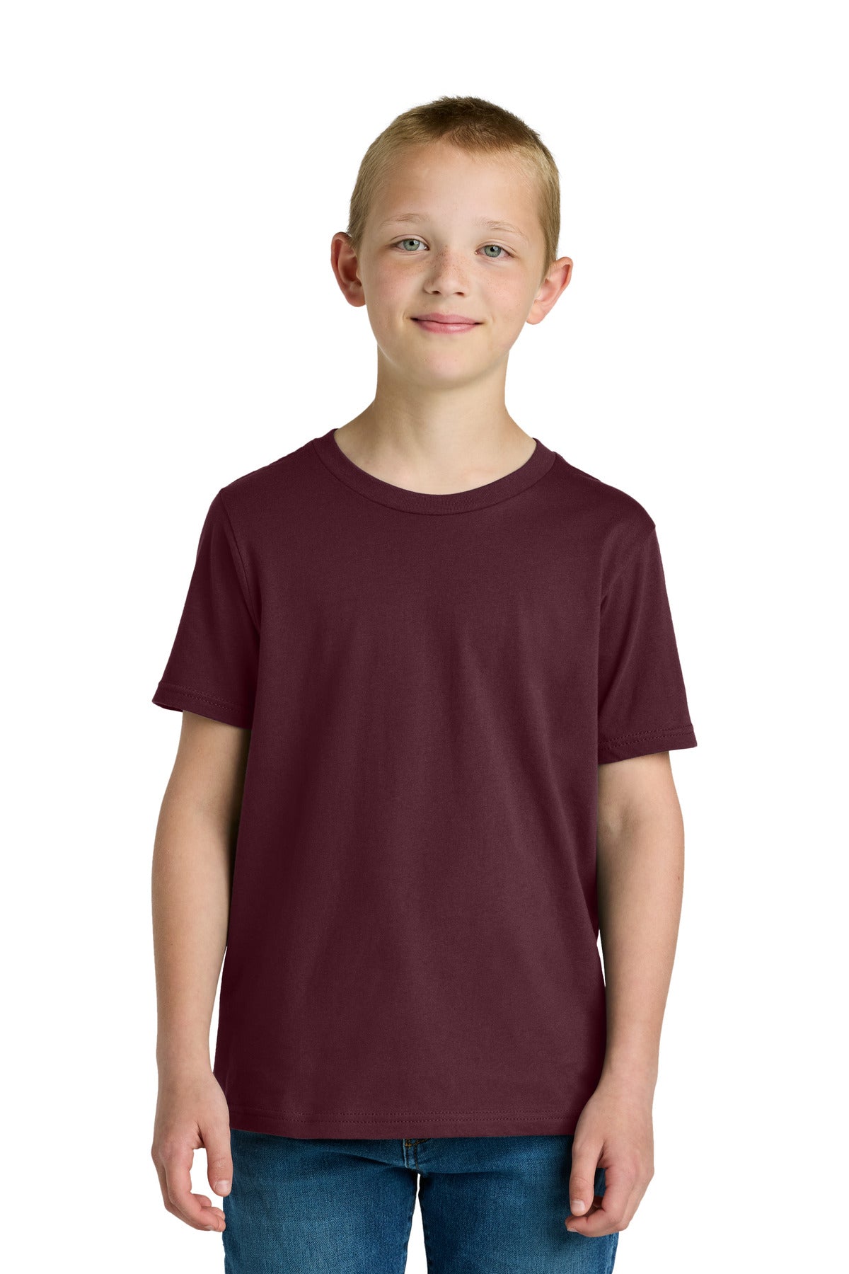 Next Level Apparel Youth Cotton Tee NL3310 in Maroon