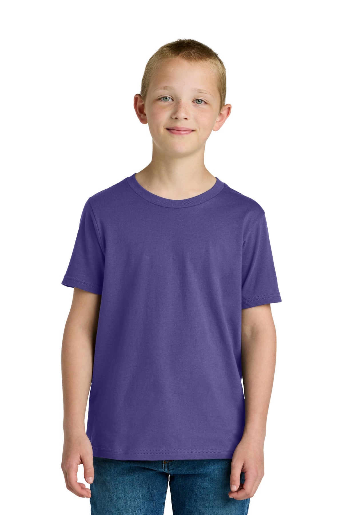 Next Level Apparel Youth Cotton Tee NL3310 in Purple Rush
