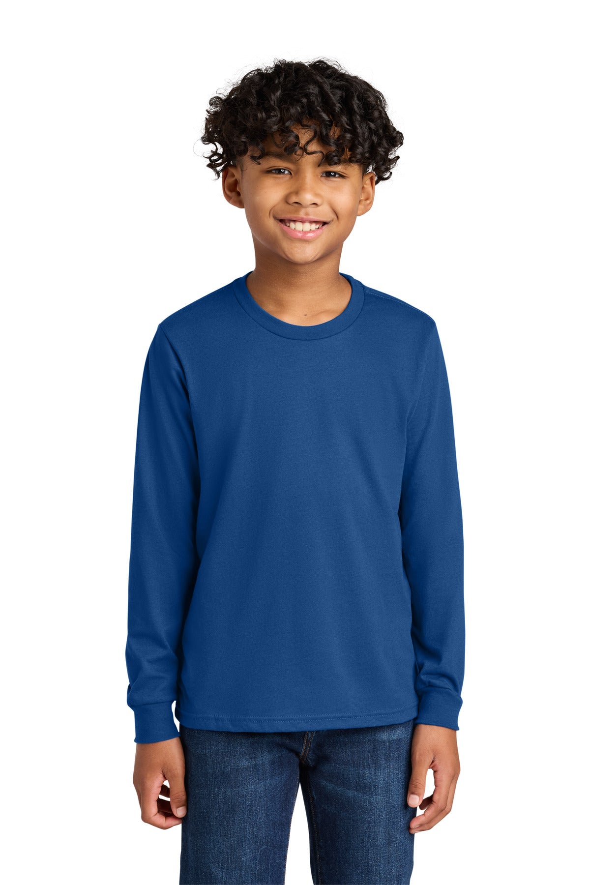 Next Level Apparel Youth Cotton Long Sleeve Tee NL3311 in Royal