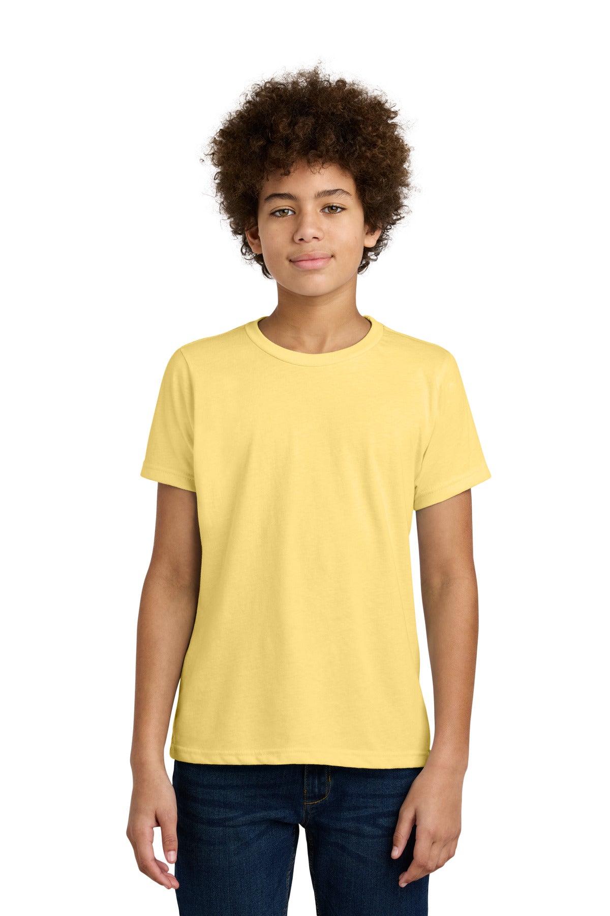 Next Level Apparel Youth CVC Tee NL3312 in Banana Cream