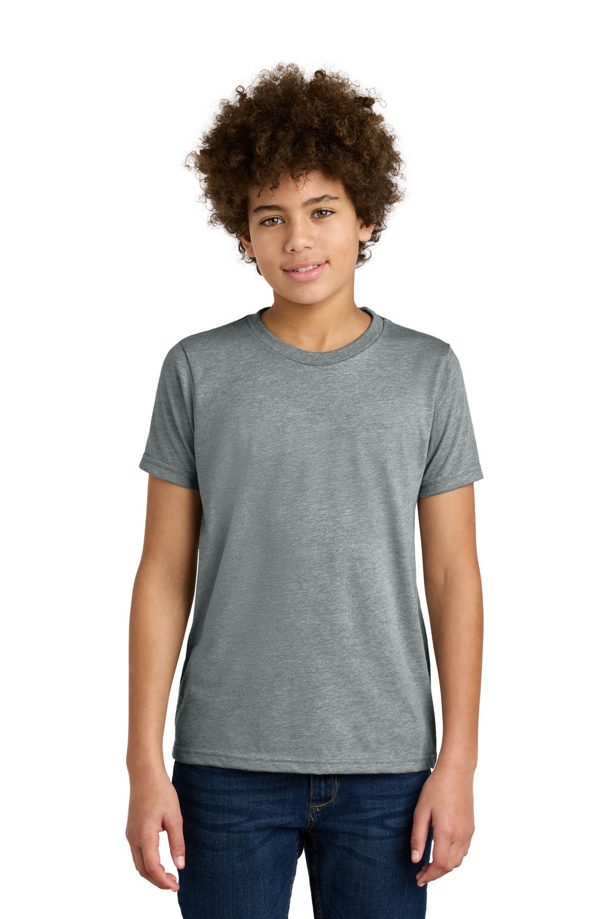 Next Level Apparel Youth CVC Tee NL3312 in Dark Heather Gray