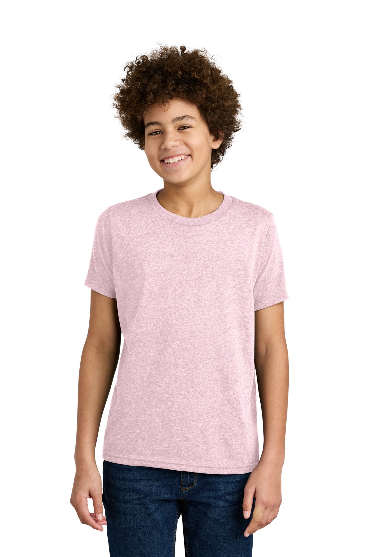 Next Level Apparel Youth CVC Tee NL3312 in Heather Light Pink
