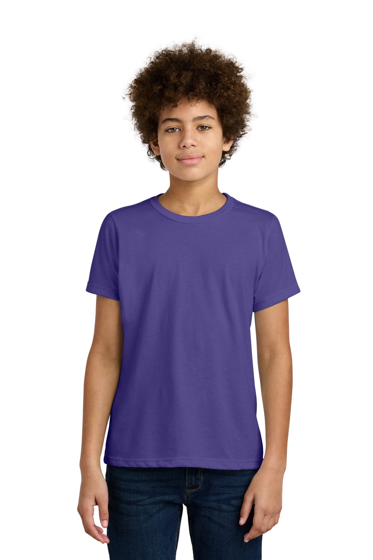 Next Level Apparel Youth CVC Tee NL3312 in Purple Rush