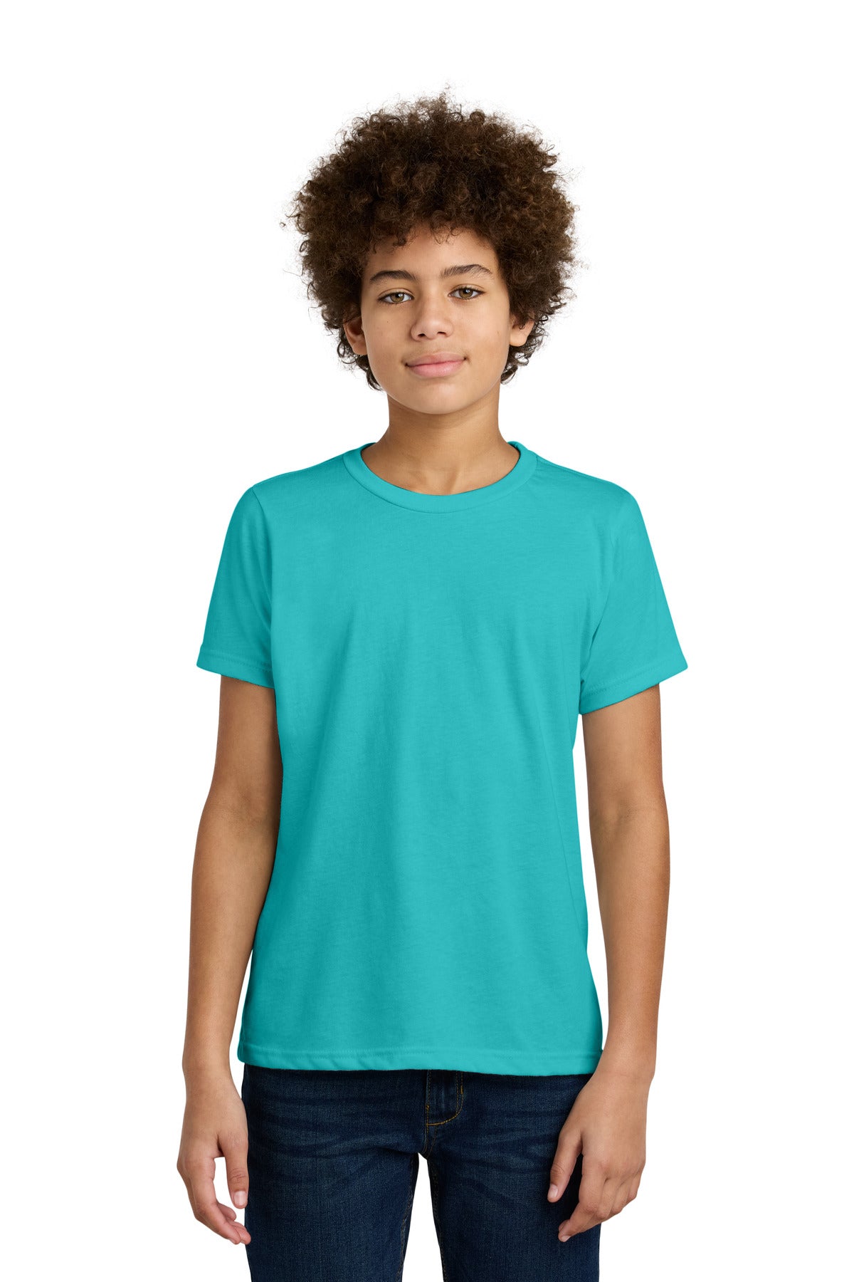Next Level Apparel Youth CVC Tee NL3312 in Tahiti Blue
