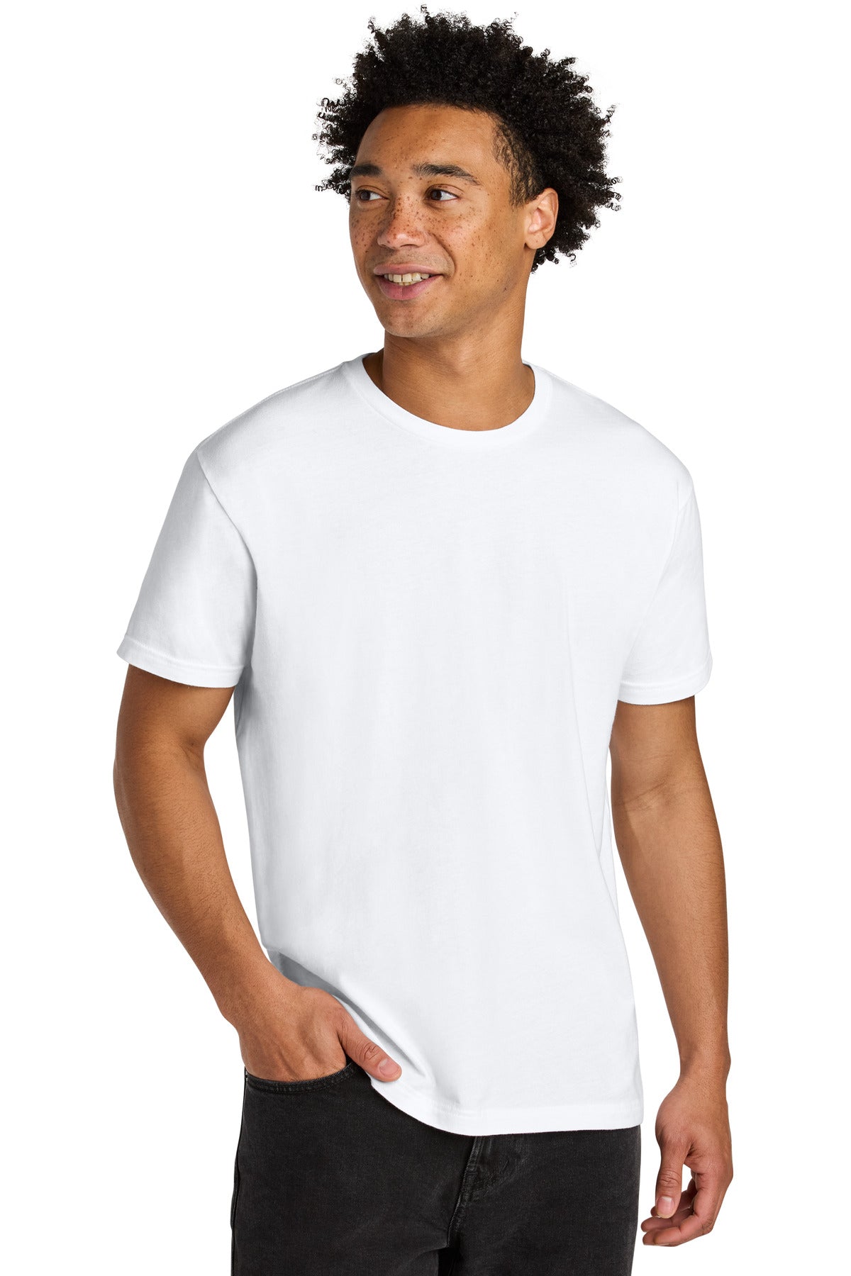 Next Level Apparel Soft Wash Cotton Tee NL3600SW in Washed White