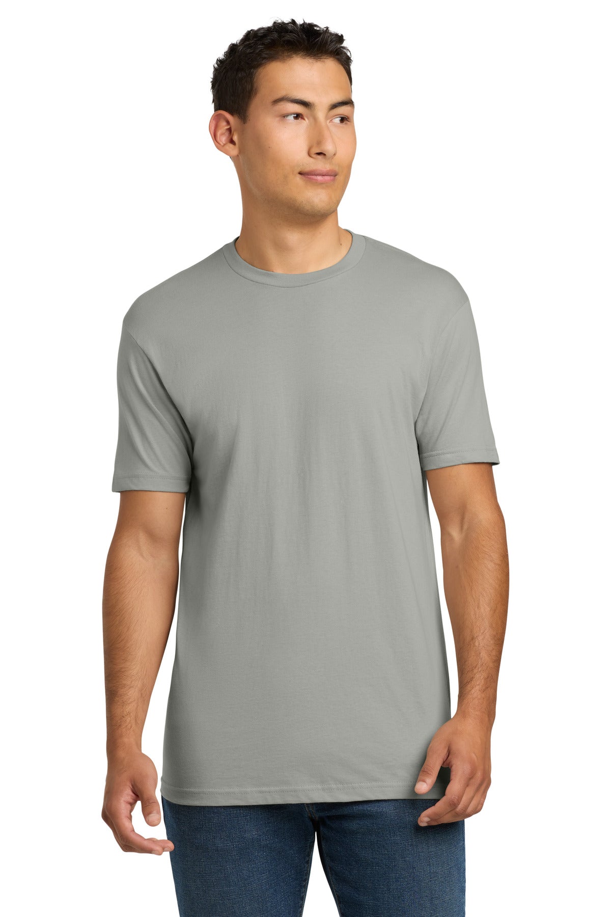 Next Level Apparel Adult Cotton Tee. NL3600 in Light Gray