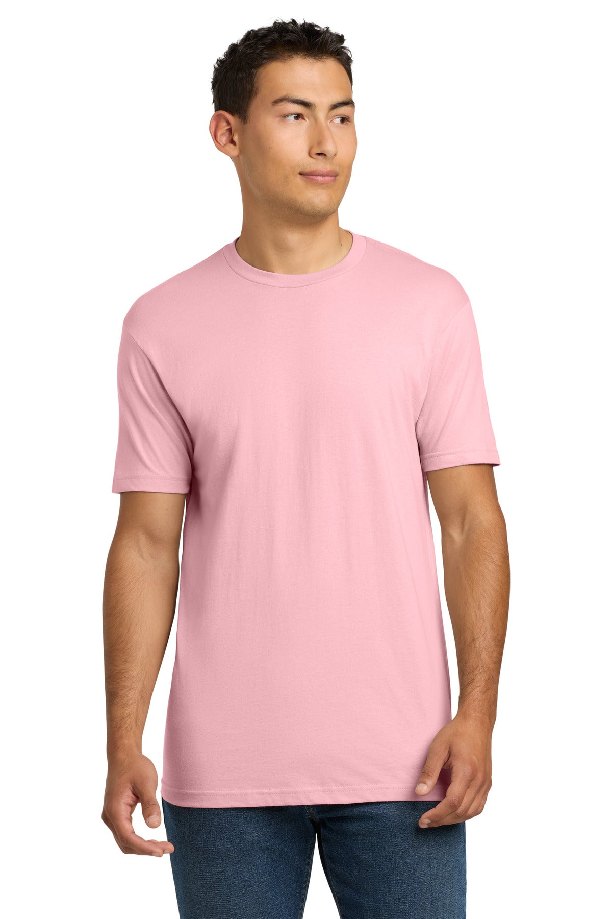 Next Level Apparel Adult Cotton Tee. NL3600 in Light Pink
