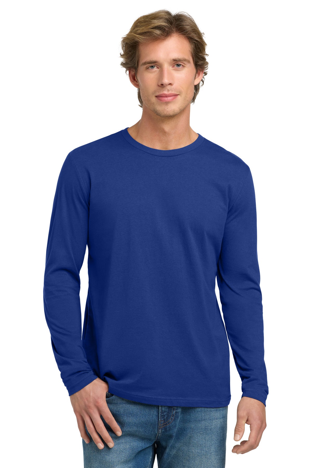 Next Level Apparel Cotton Long Sleeve Tee. NL3601 in Royal