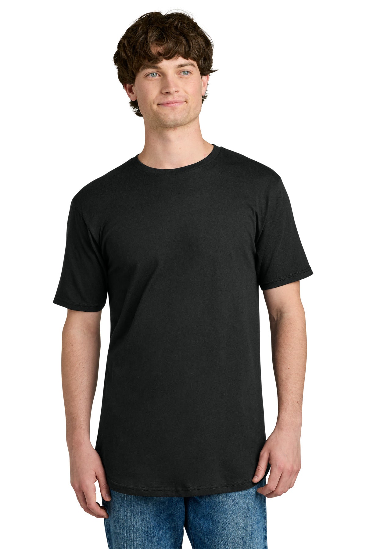 Next Level Apparel Cotton Long Body Tee NL3602 in Black