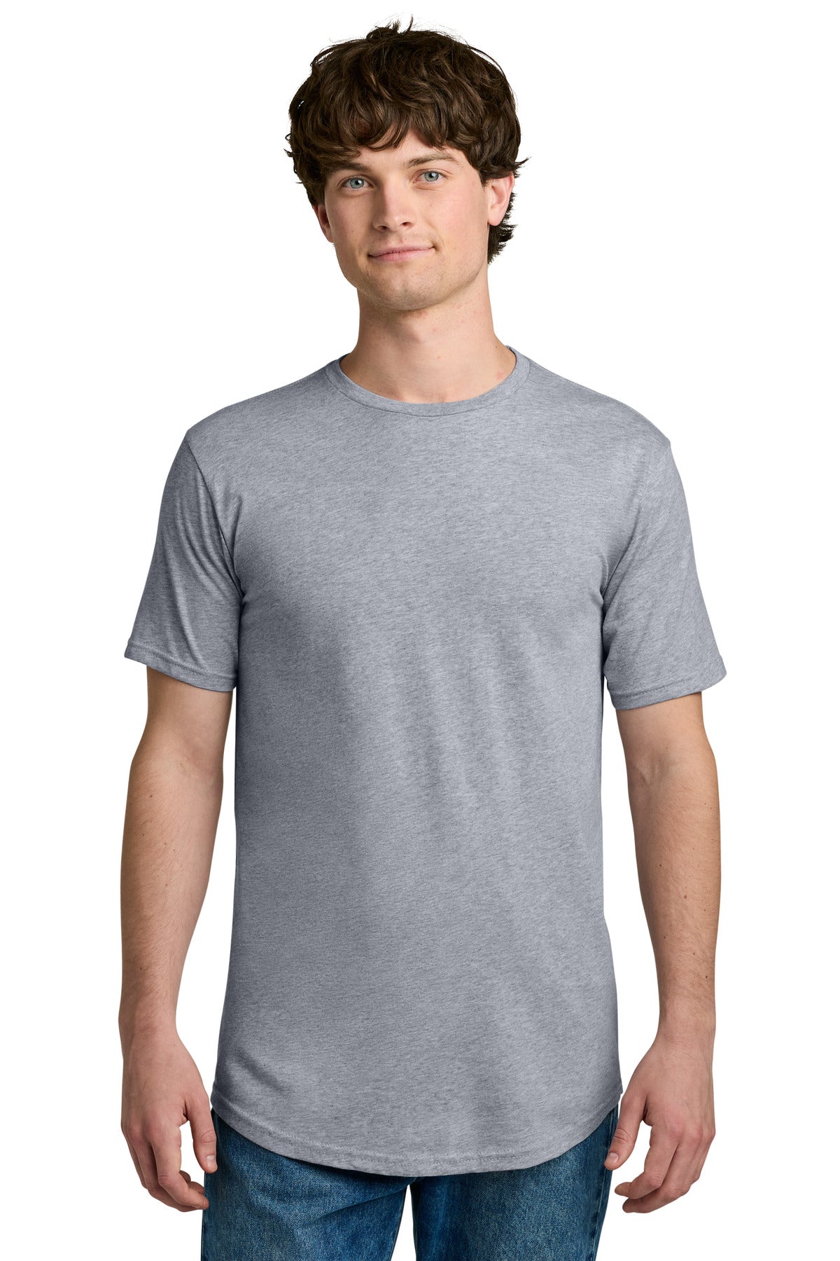 Next Level Apparel Cotton Long Body Tee NL3602 in Heather Gray