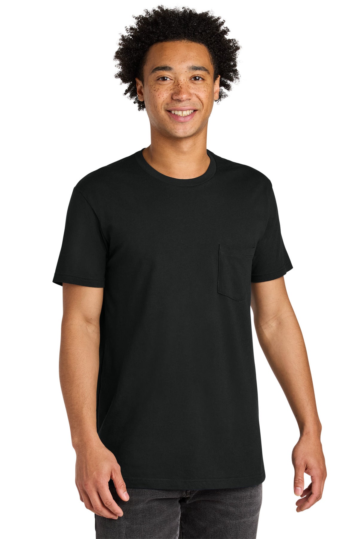 Next Level Apparel Cotton Pocket Tee NL3605 in Black