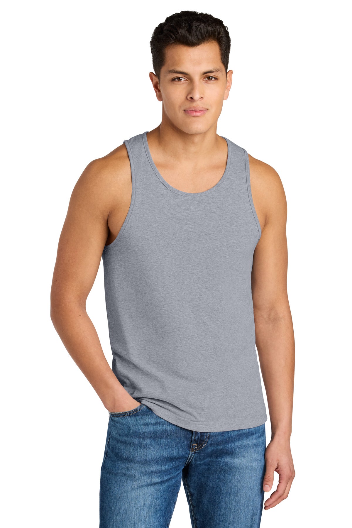Next Level Apparel Cotton Muscle Tank NL3633 in Heather Gray